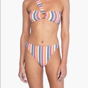 Peony Rainbow Hi Line Bikini Bottom Sz 8 NWT New Reg $75